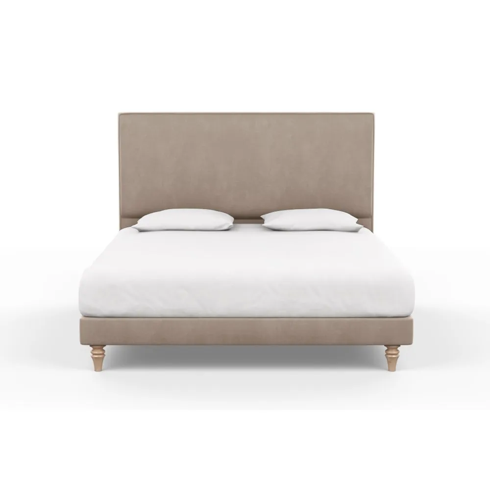 Heal's Heal's Shallow Divan Super King Varese Velvet Dove Light Turned Solid