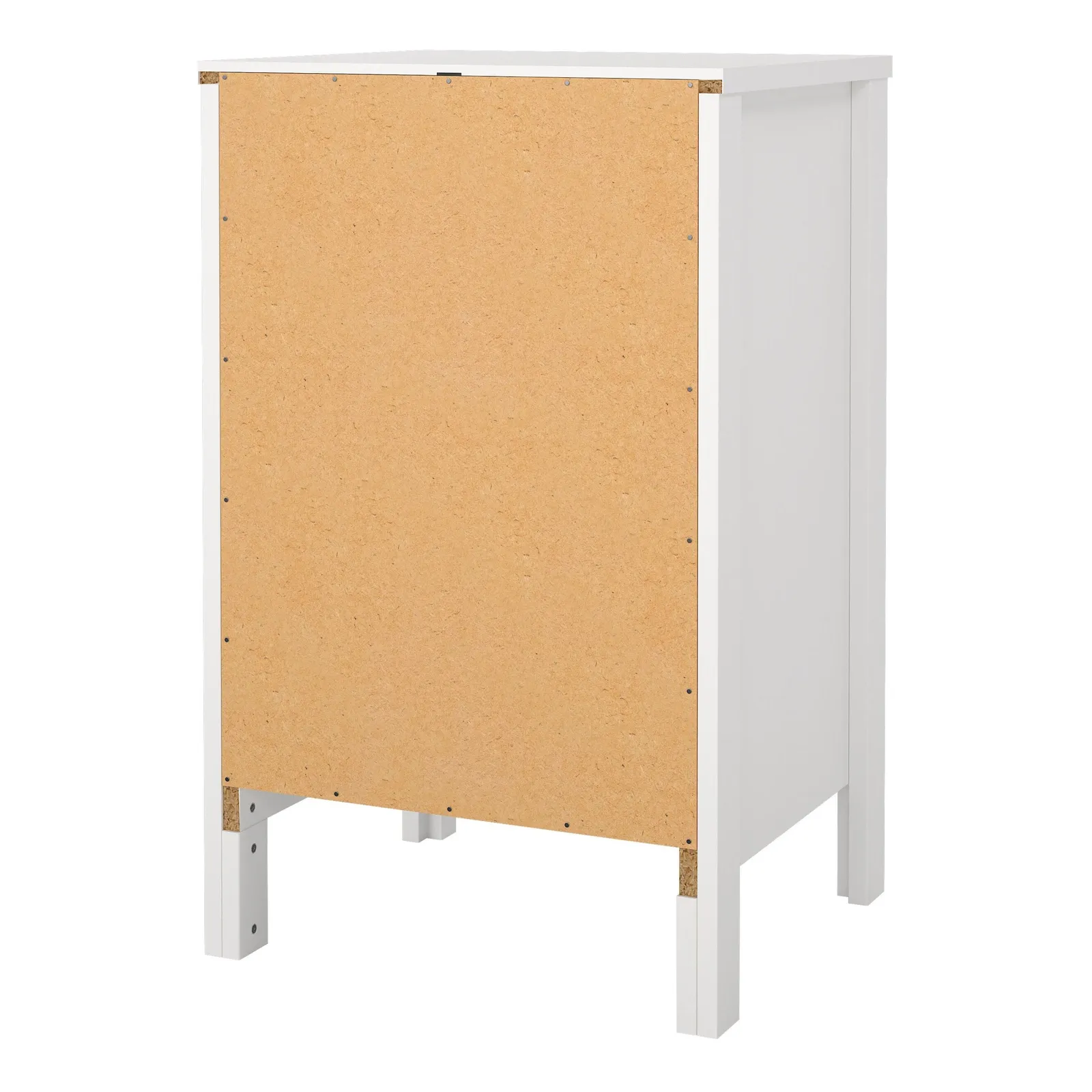 Furniture To Go Barcelona Bedside Table 3 Drawers in White 5