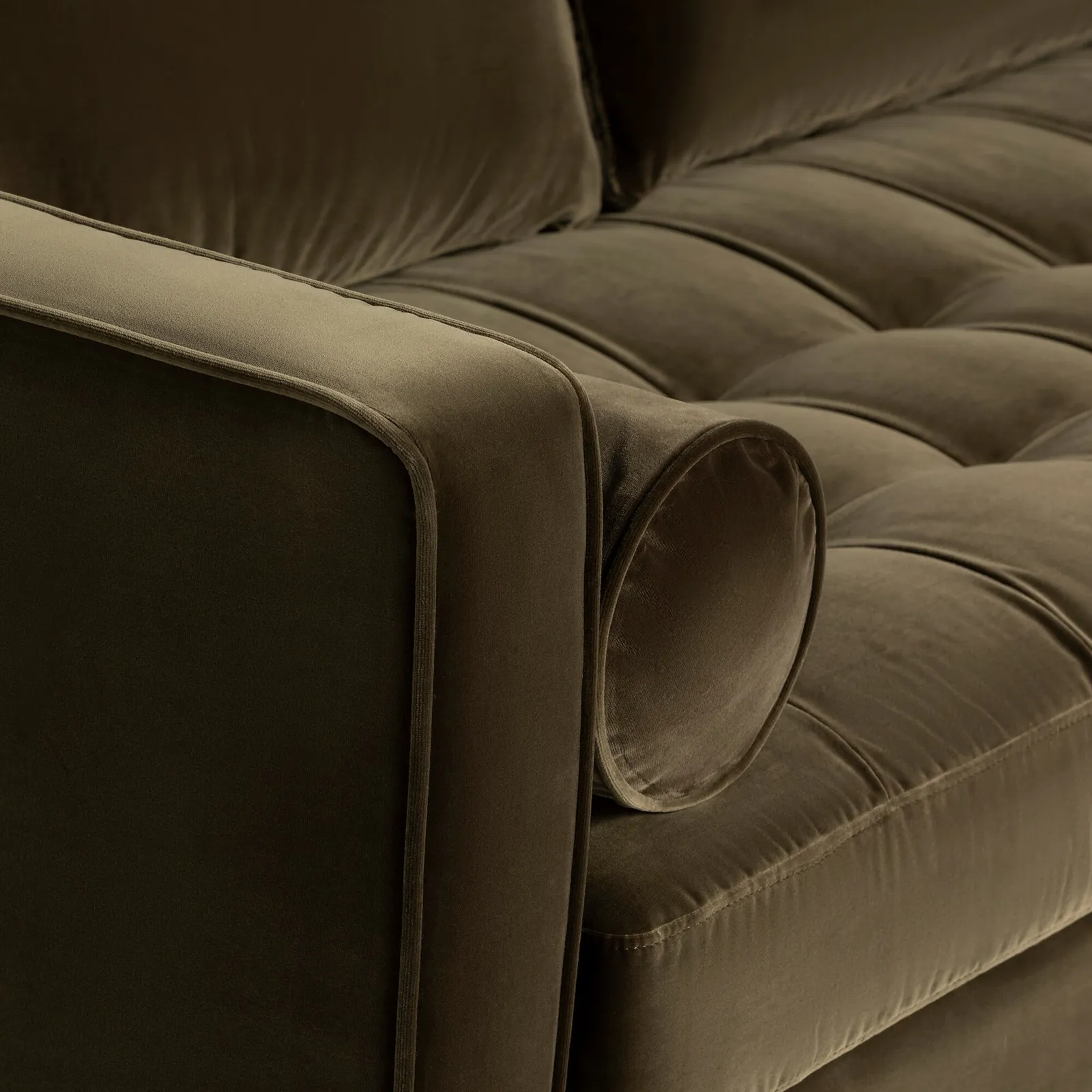 Hemingway Large 2 Seater Sofa, Green Velvet | Barker & Stonehouse 5