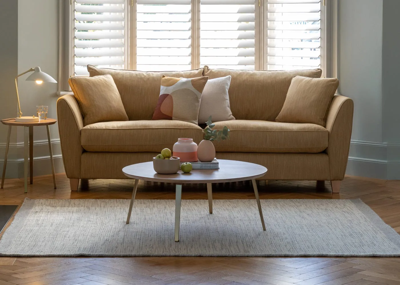 Heal's Torino Armchair Linen Grenadine Walnut Feet 2