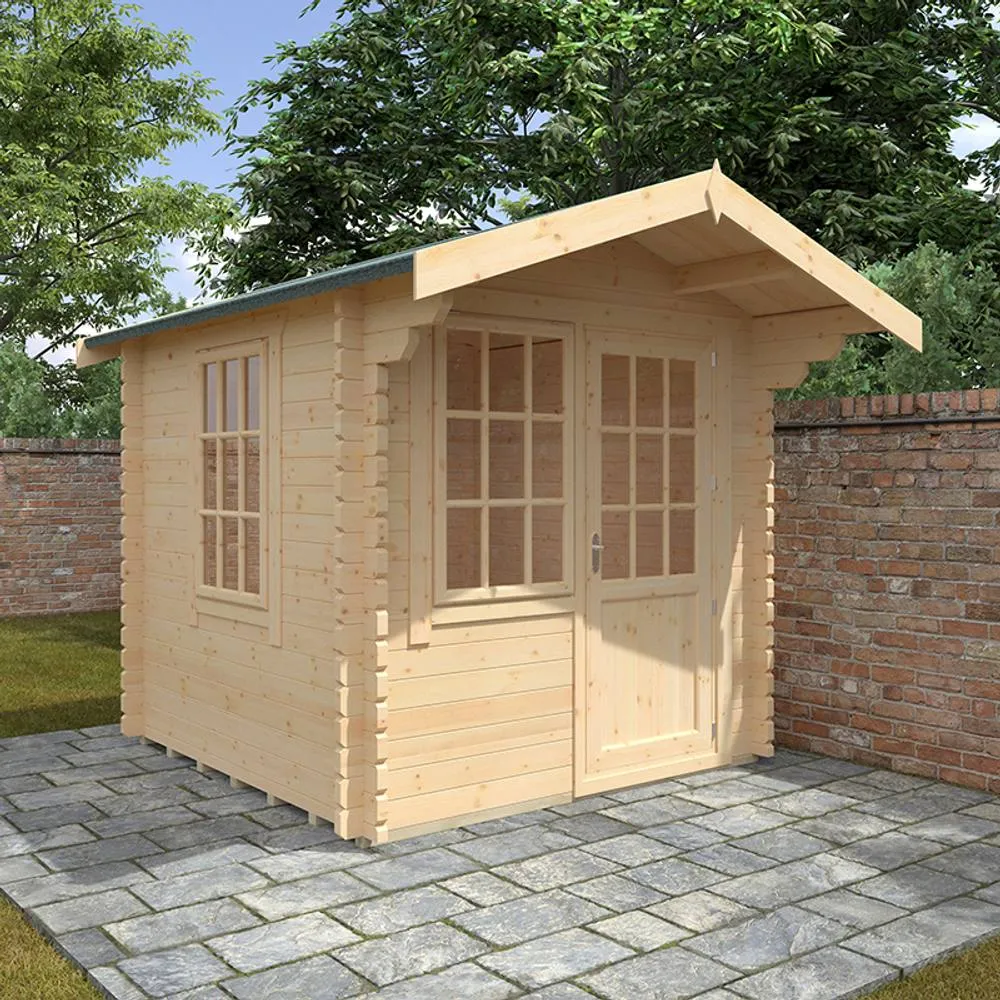 Buttercup Farm 8x8w The Carrington Plus 44mm Cabin - L235 x W235 x H251.3 cm in Natural 2