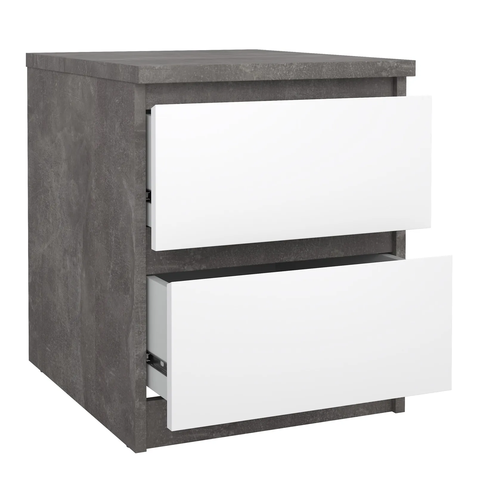 Furniture To Go Naia Bedside 2 Drawers in Grey 4