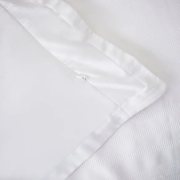 Dorma Purity Staunton White 100% Cotton Oxford Pillowcase Pair 2
