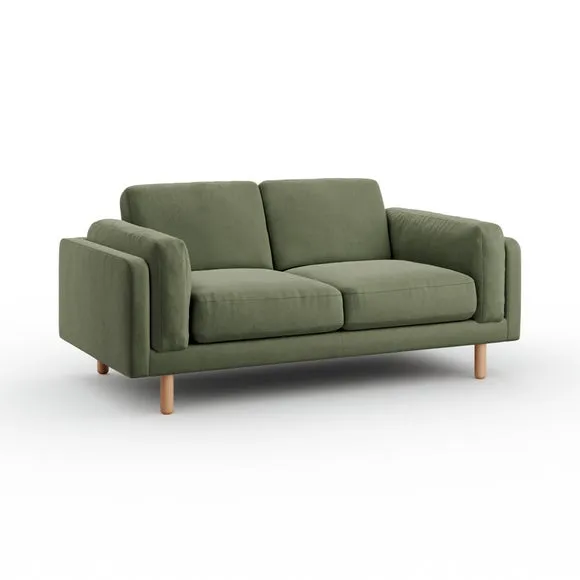 Newton Matte Plush Velvet 2 Seater Sofa 6