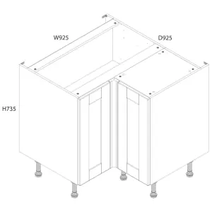 Wickes Ohio Stone Shaker Corner Base Unit - 925mm
