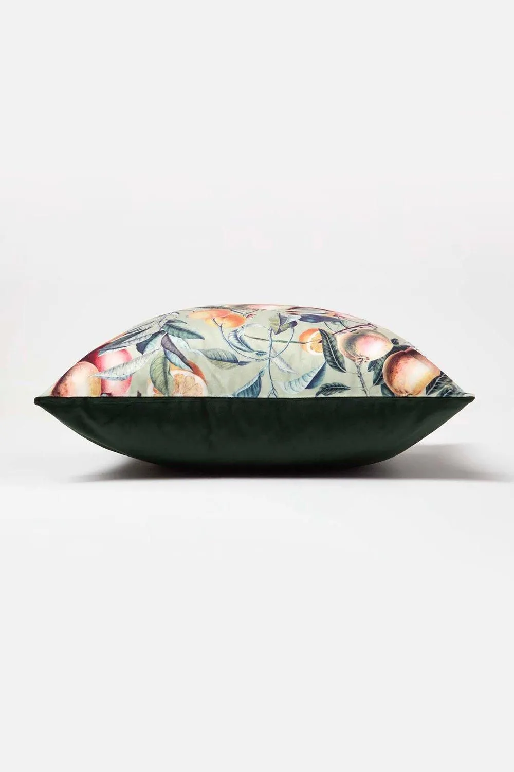 Homescapes Mango Tree Green Filled Velvet Cushion 46 x 46 cm 4