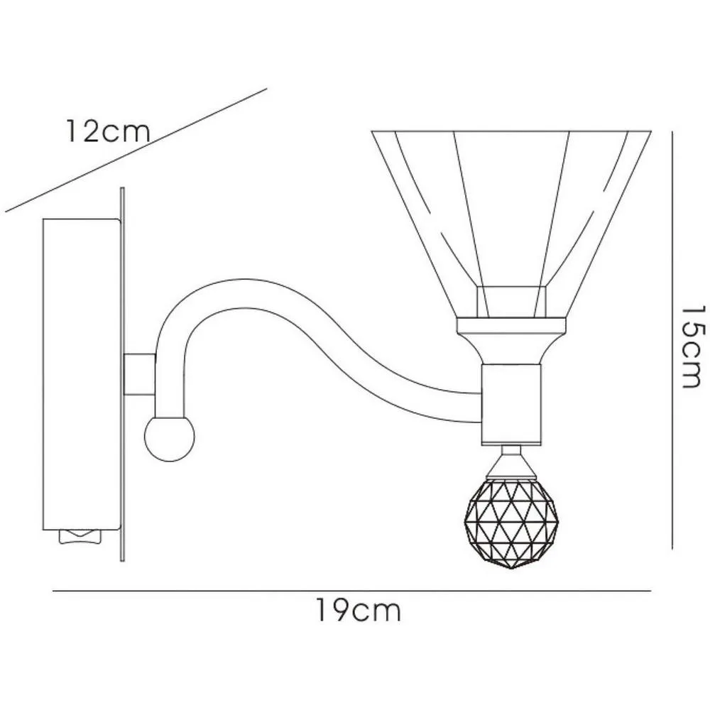 Netlighting Neptune Wall Lamp G9 Polished Chrome in Grey 3