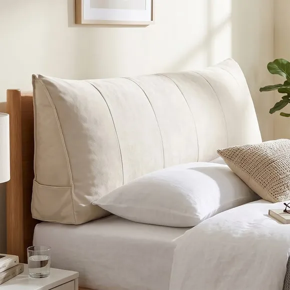 Velvet Headboard Bolster Cushion 1
