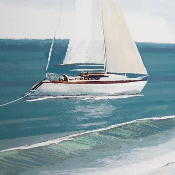 Cedar & Sage White Sails Framed Canvas 2