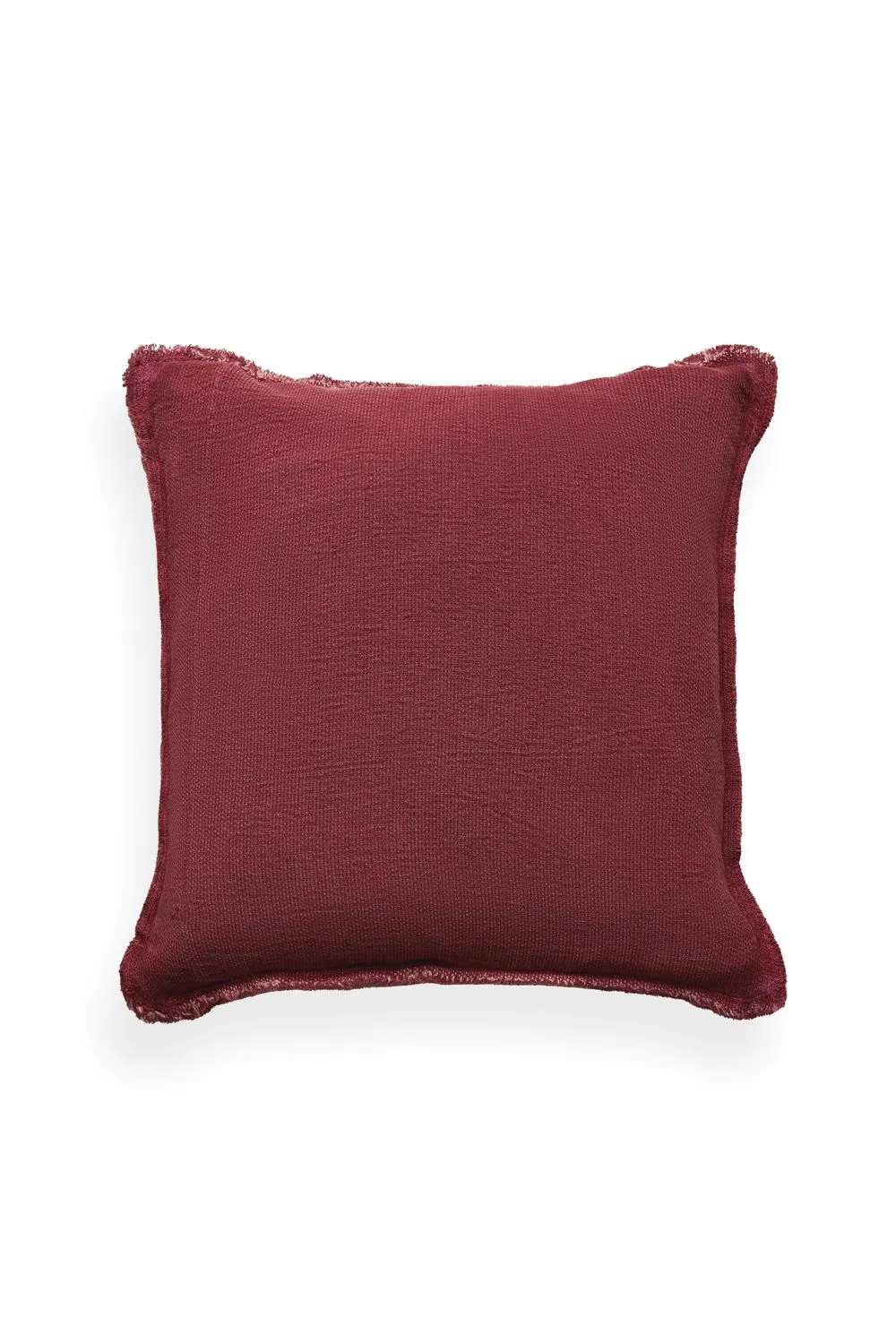 BHS Cotton Cushion with Frayed Edge in Red 2
