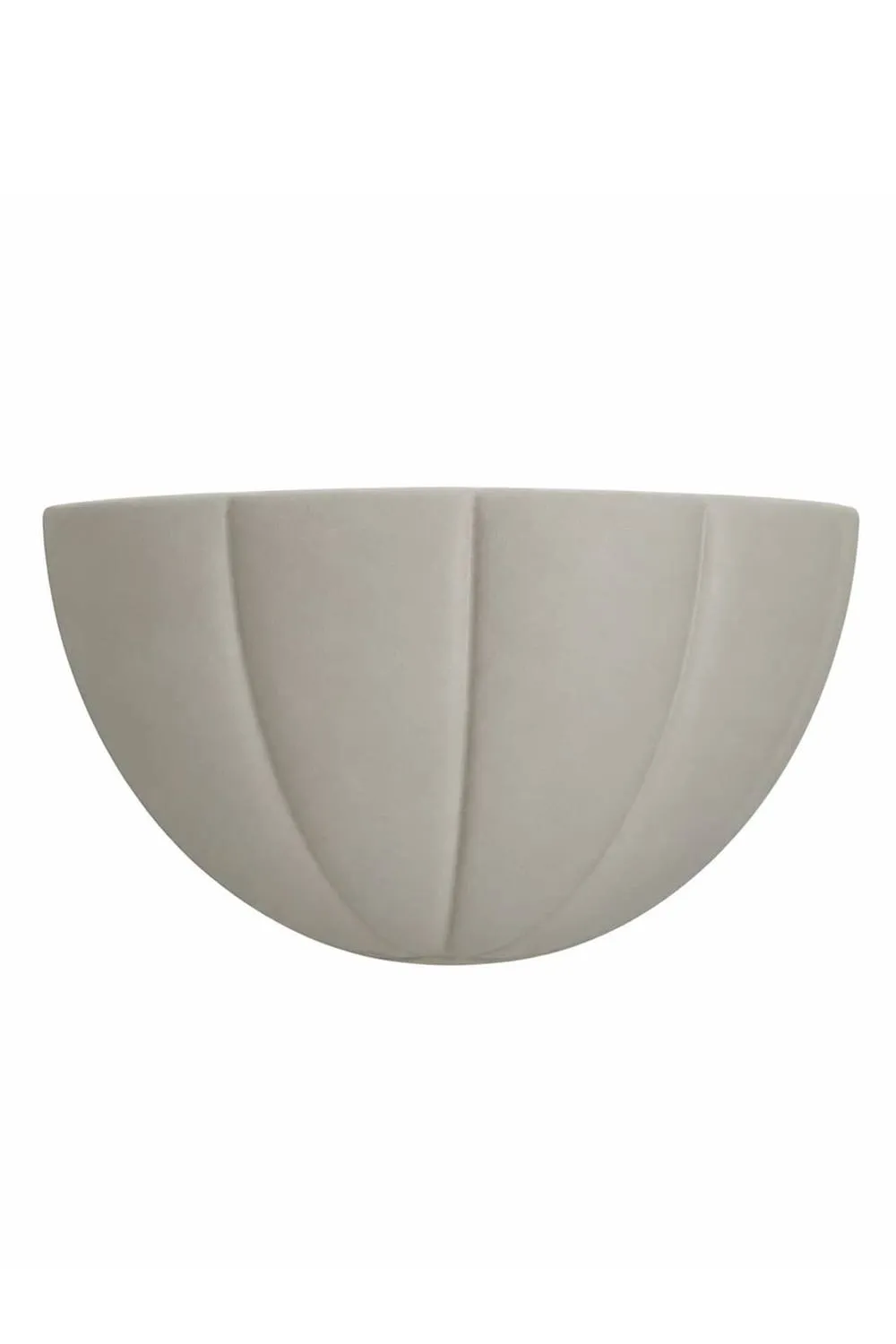 ValueLights Leonardo Scallop Curve Ceramic Flush Wall Sconce Light with Bulb in Pale Grey 6