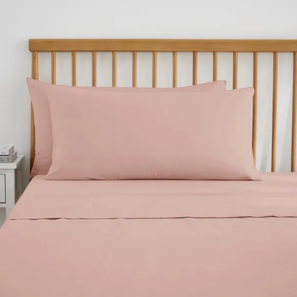 Pure Cotton Large Standard Pillowcase Pair