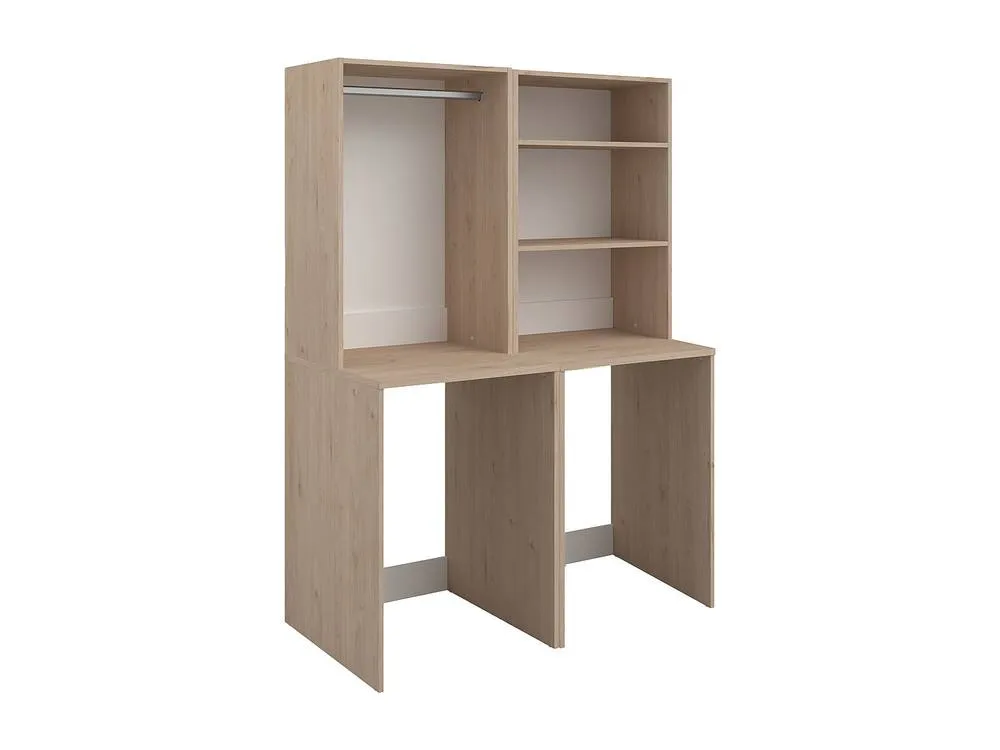 Vente-unique Furniture for 2 Washing Machines With Wardrobe & Shelves - Light in Light Oak 6
