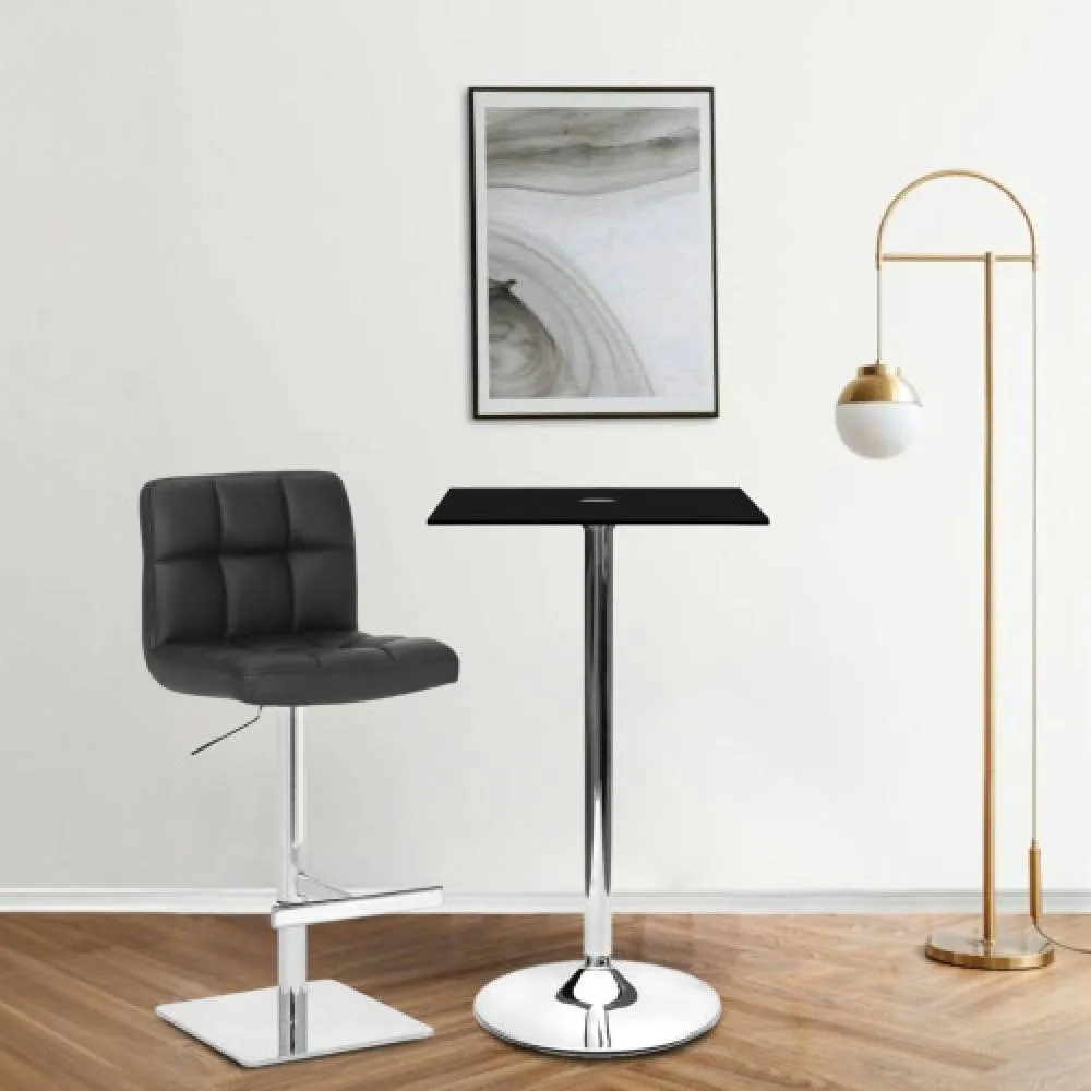 netfurniture Metropolitan Poseur Table Square Black Glass 2
