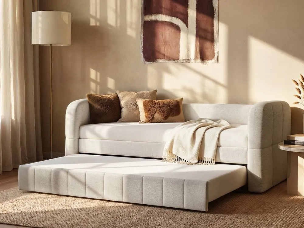 Flair Livia Day Bed with Trundle Cream 3