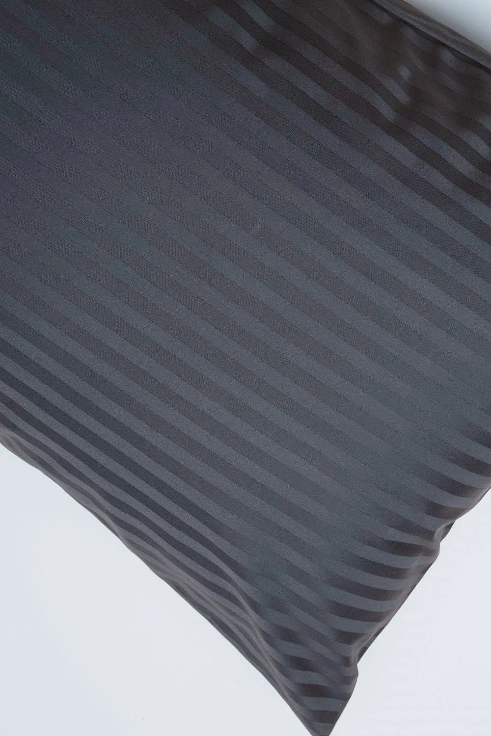 Belledorm Hotel Suite Satin Stripe 540 Thread Count Housewife Pillowcase in Charcoal
