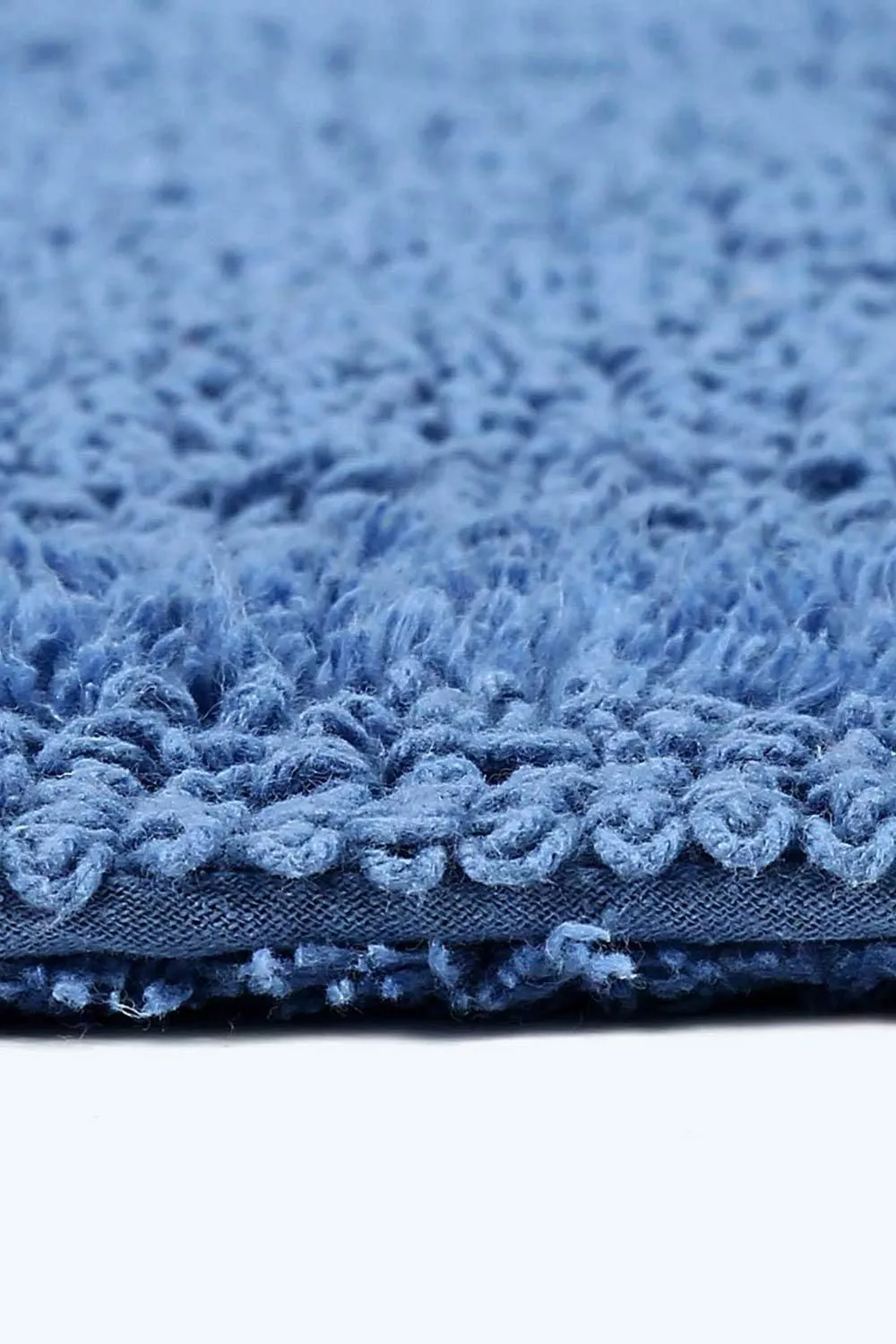 Homescapes Luxury Square Bath Mat 1600GSM 100% Cotton Reversible Shower Mat, 50cm in Cobalt 5