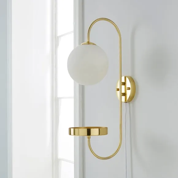 Gigi Plug In Wall Light with Shelf 2
