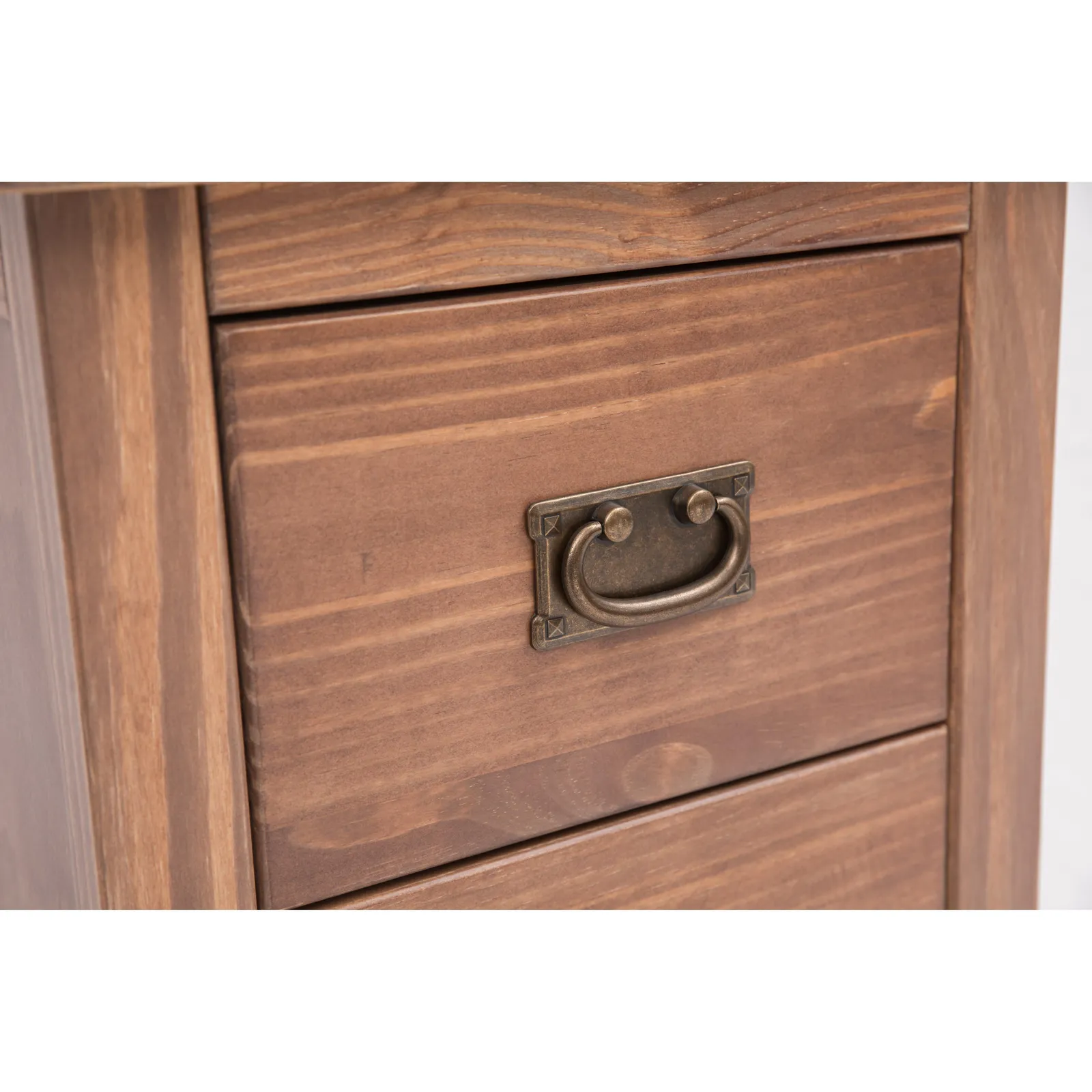 Cabinet Bits Tirolo 5 Drawer Narrow Chest of Drawers Bras Drop Handle in Brown 6