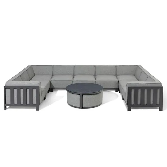Maze Ibiza 10 Seater U-Shape Garden Sofa Set with Round Coffee Table 6