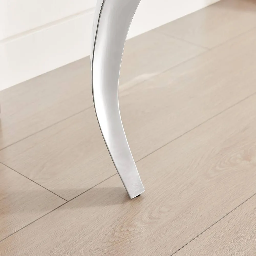 FurnitureboxUK Skye White Marble Glass & Metal Console Table 6