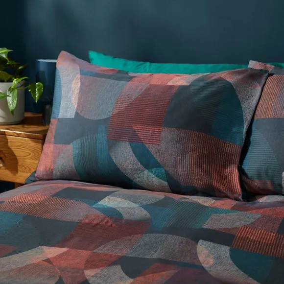 Elison Geometric Sateen Duvet Cover & Pillowcase Set 2