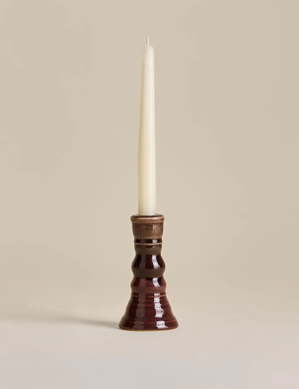 M&S Rounded Candle Holder Purple
