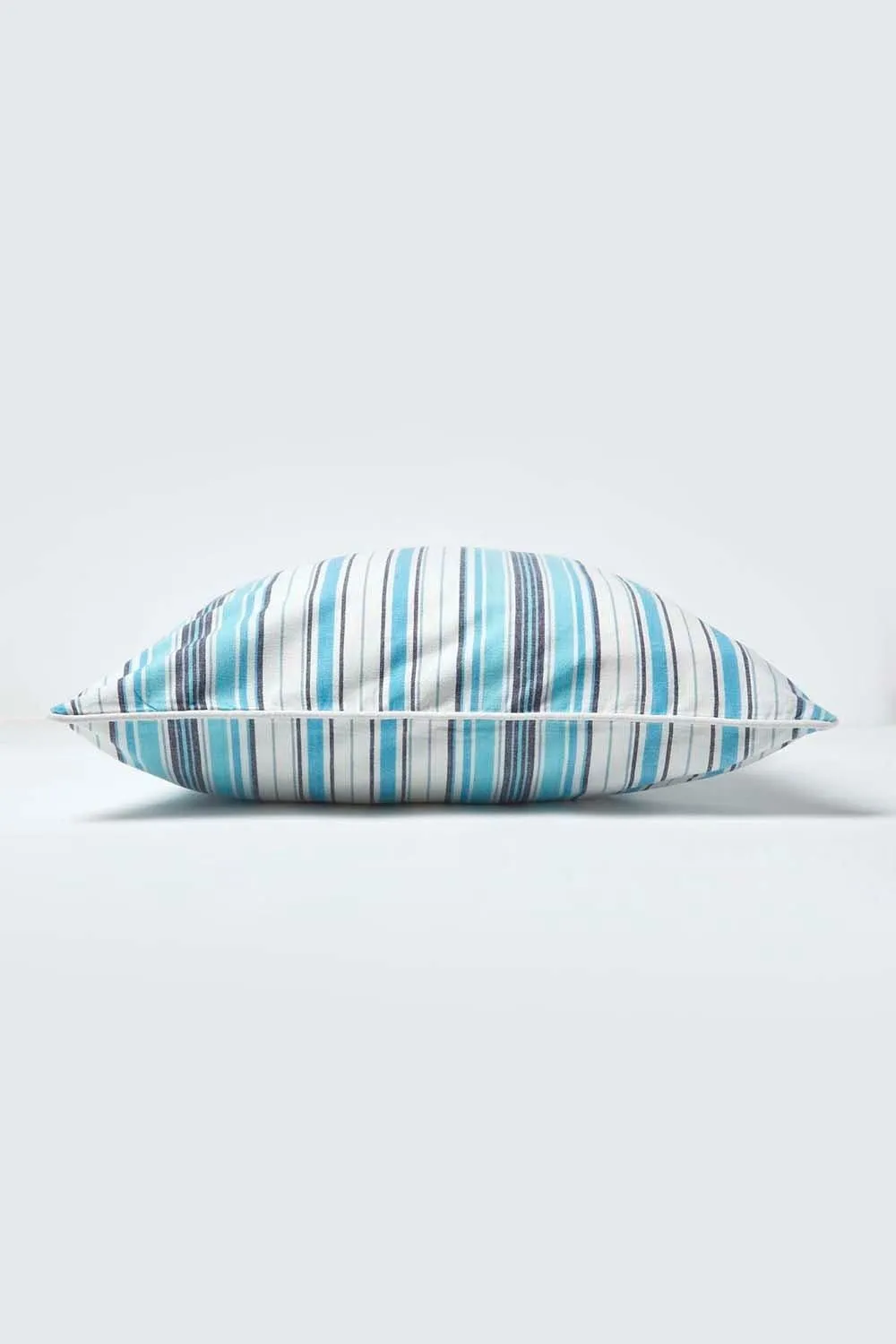 Homescapes Cotton New England Stripe Cushion Cover in Blue 3