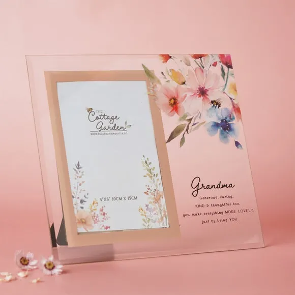The Cottage Garden Floral Glass Photo Frame