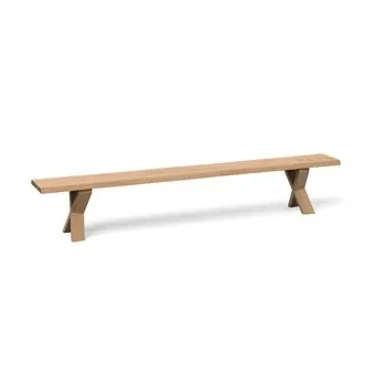 Heal's Oslo Bench 260x35cm Blonde Oak Natural Edge Filled