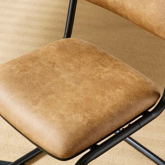 Draper Cantilever Dining Chair, Faux Leather 4