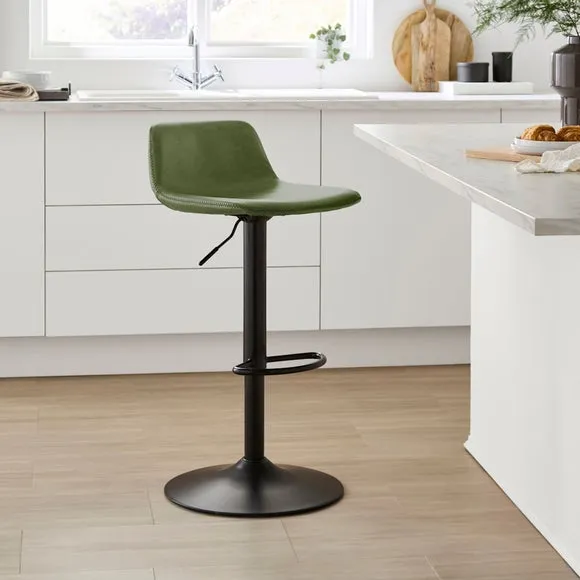 Jayden Height Adjustable Barstool, Faux Leather 1