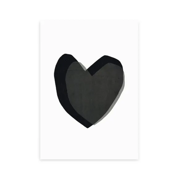 East End Prints Black Heart Print 2