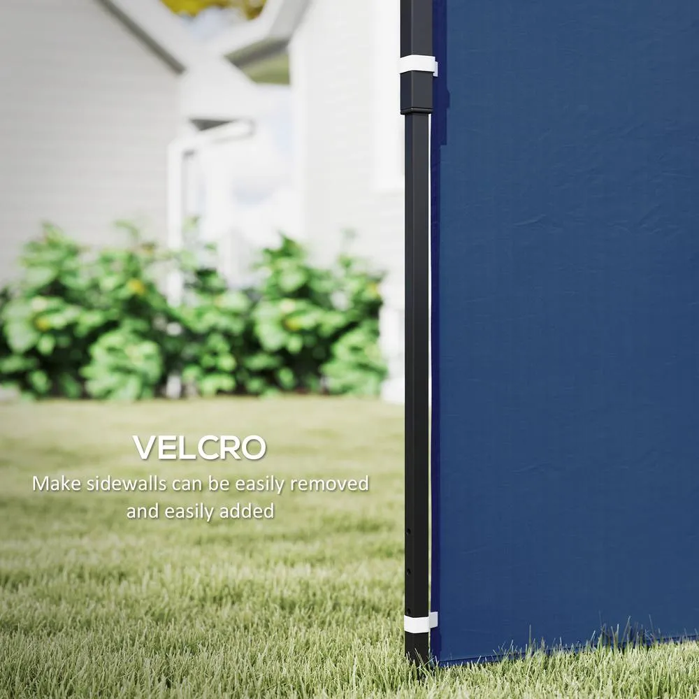 OUTSUNNY Gazebo Side Panels for 3x3(m) or 3x6m Gazebo Canopy, 2 Pack in Blue 6