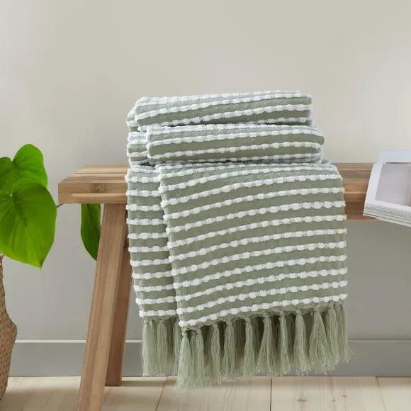 Catherine Lansfield Stab Stitch Throw Blanket 125cm x 150cm 2