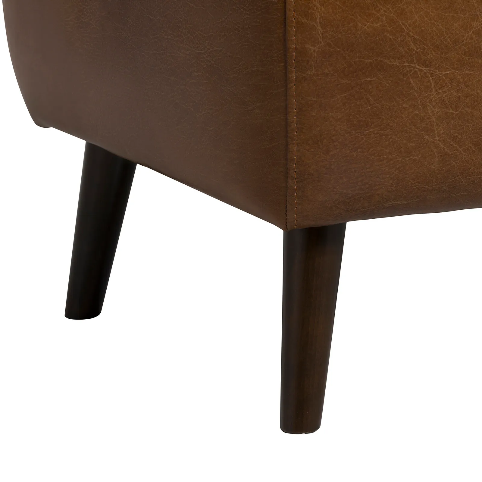Chicago Rectangular Footstool, Brown Leather | Barker & Stonehouse 3