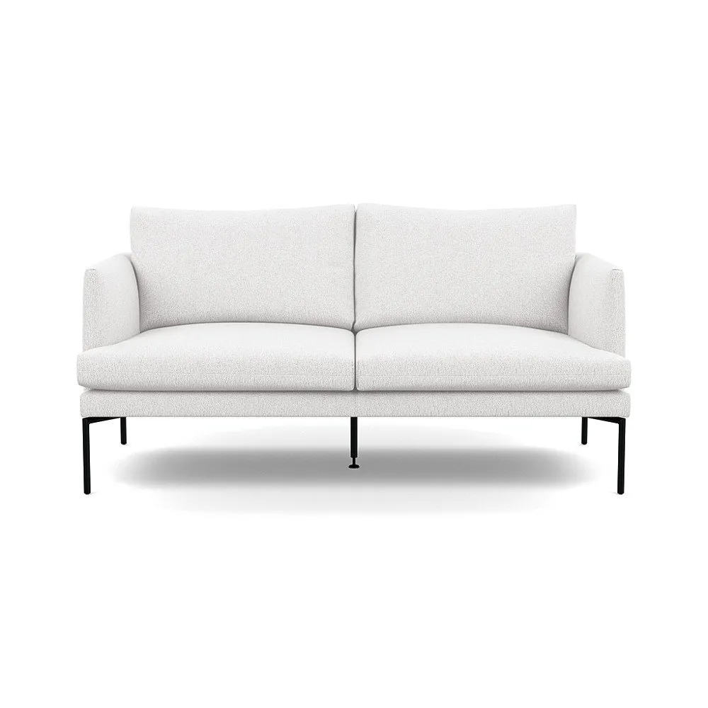 Heal's Matera 2 Seater Sofa Loop Boucle Polar Black Feet