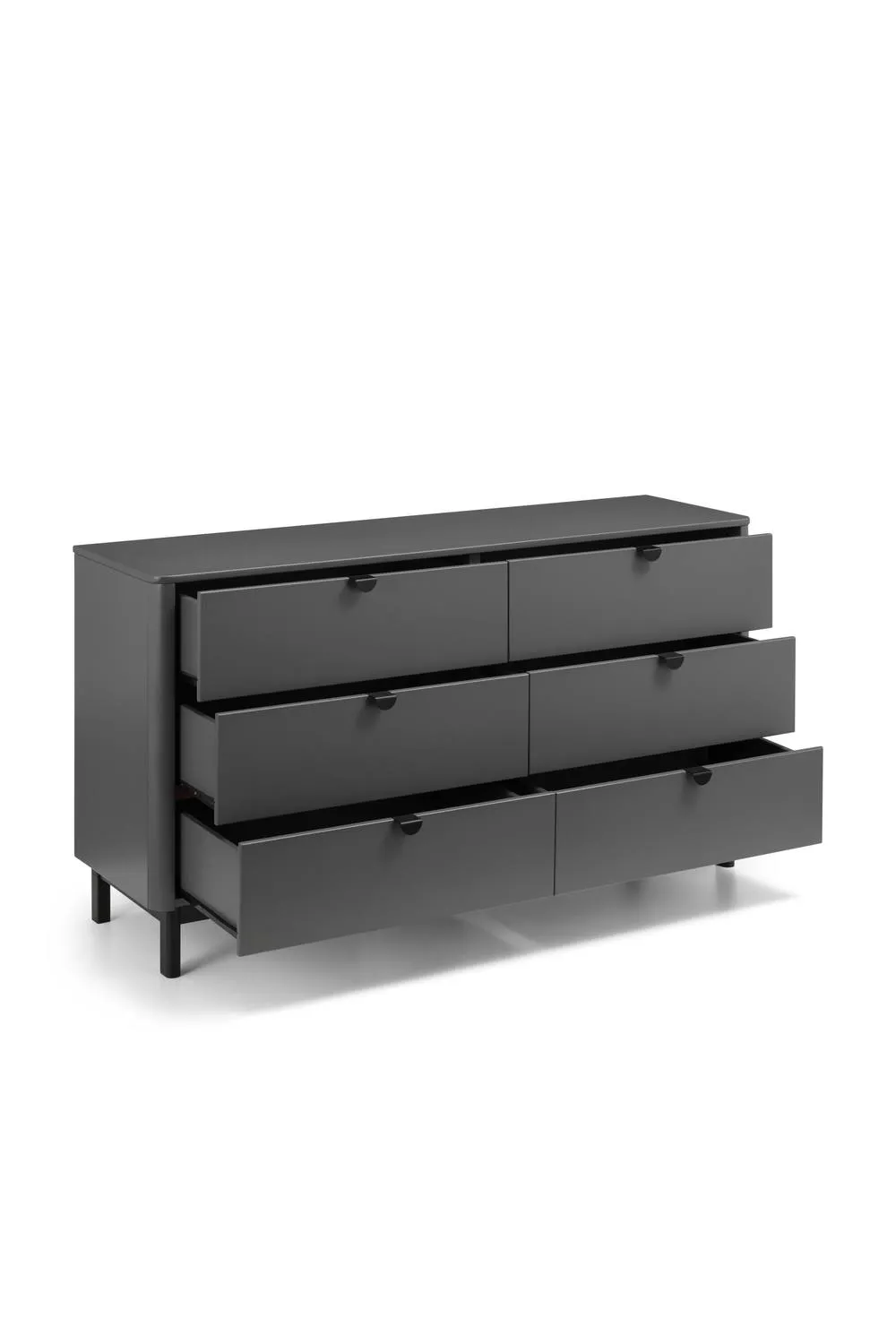 Julian Bowen Chlo 6 Drawer Wide Chest in Dark Grey 4