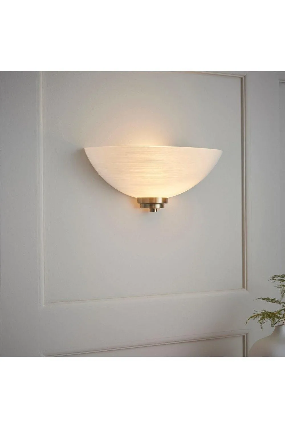 Netlighting Welles 1 Light Indoor Wall Uplighter White Antique Brass E27 in Gold 2