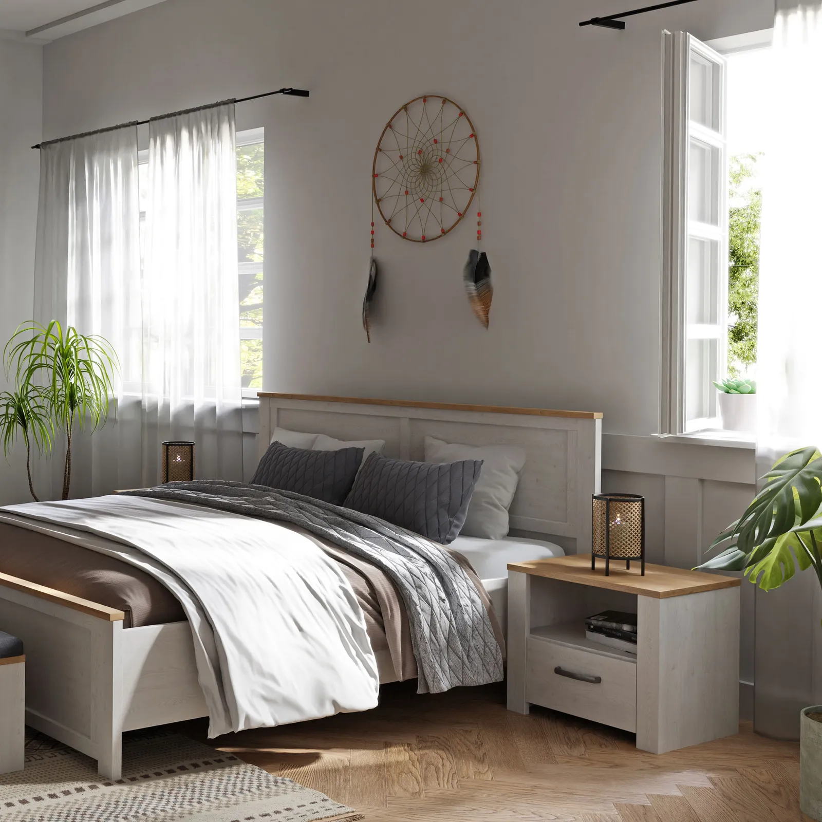 Furniture To Go Bohol 1 Drawer Bedside I n Navy Oak 5