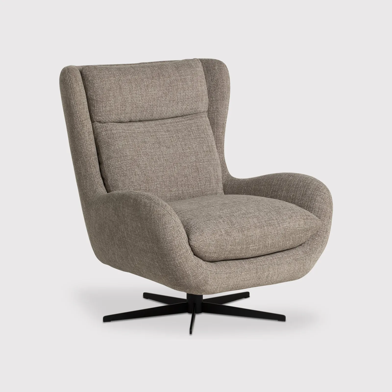 Uma Swivel Armchair, Neutral Boucle | Barker & Stonehouse