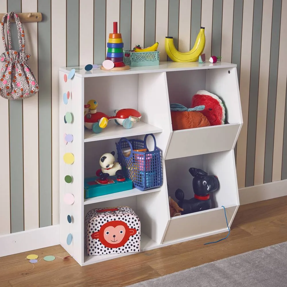 sweeek Children's storage unit, 3 shelves & 2 storage spaces in White 3