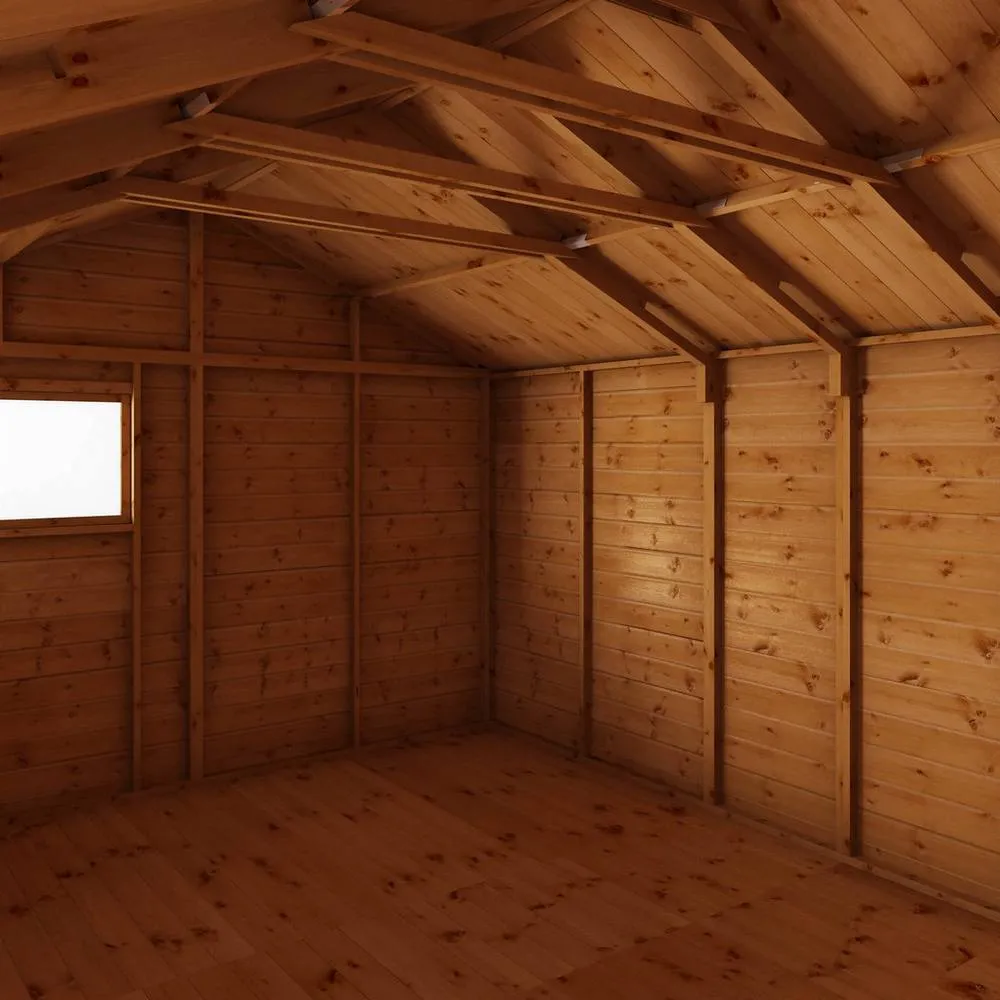Mercia Premium Shiplap Reverse Apex Workshop - L322.7 x W427.4 x H250.3 cm in Light Tan 6