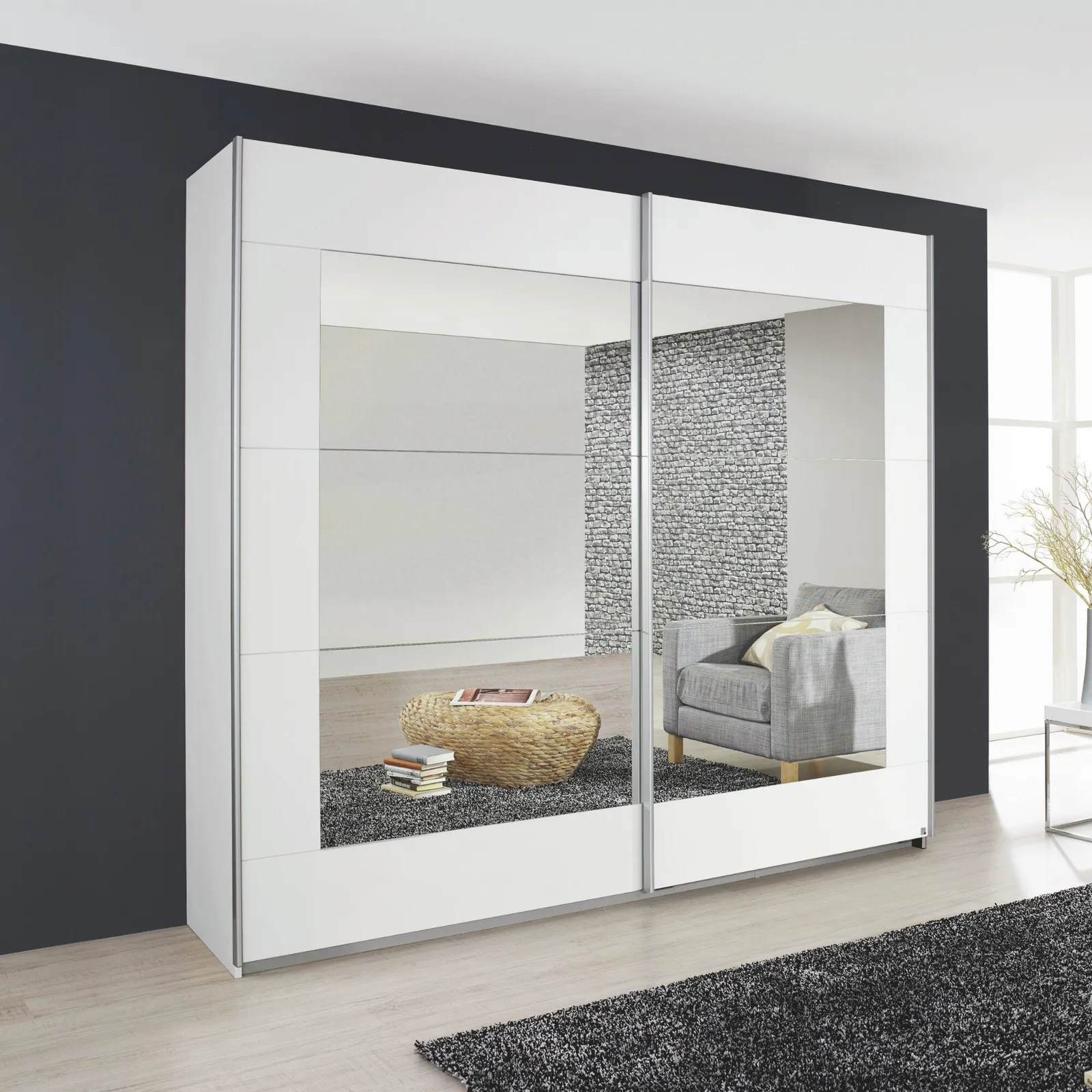 Conrad 2 Door Sliding 226Cm Ward , White | Barker & Stonehouse 2