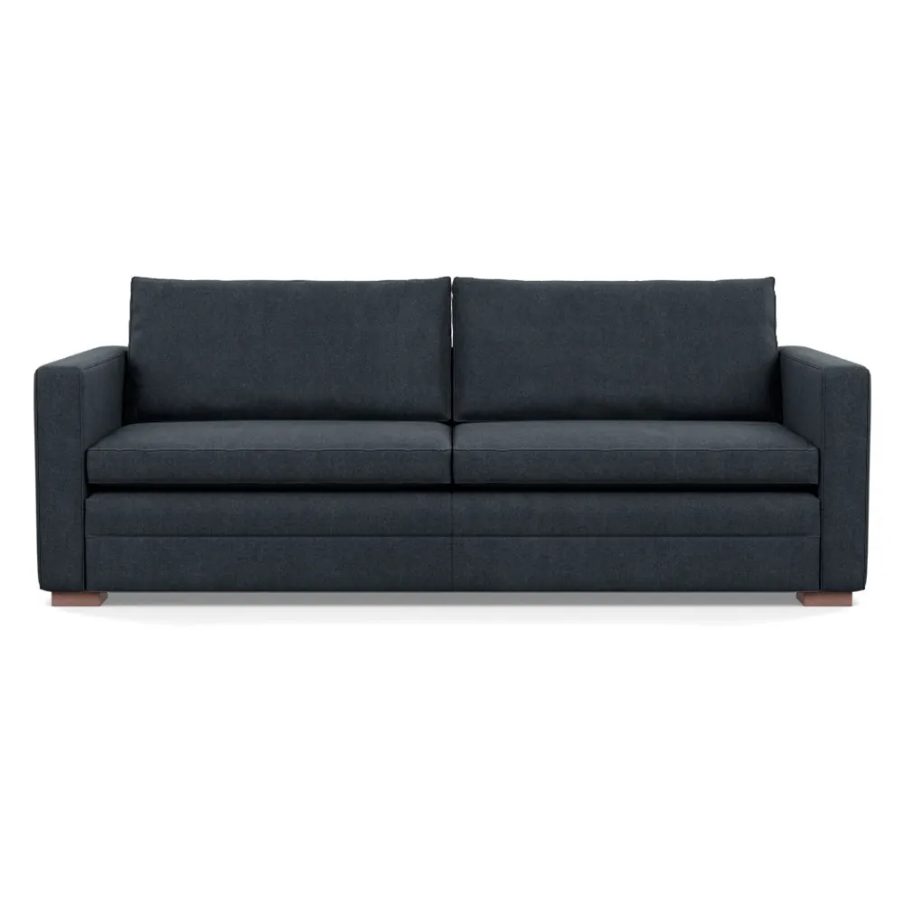 Heal's Palermo 4 Seater Sofa St Moritz Wool Grey 160 Walnut Feet 1