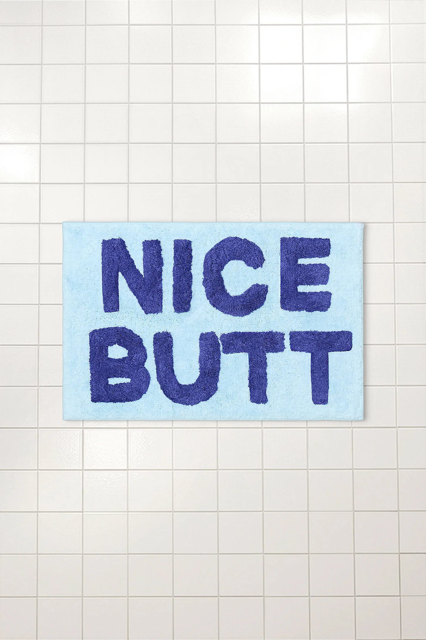 Blue Nice Butt Bath Mat - Blue