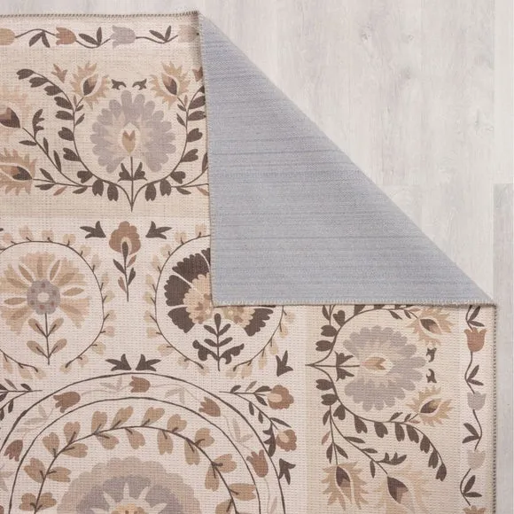 Hani Floral Washable Rug 3