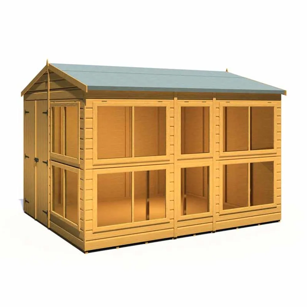 Shires Sun Hut 8 x 10 Feet Potting Shed - L298 x W244.8 x H222.5 cm in Brown 5