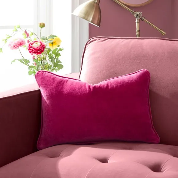 Clara Cotton Velvet Rectangle Cushion 1