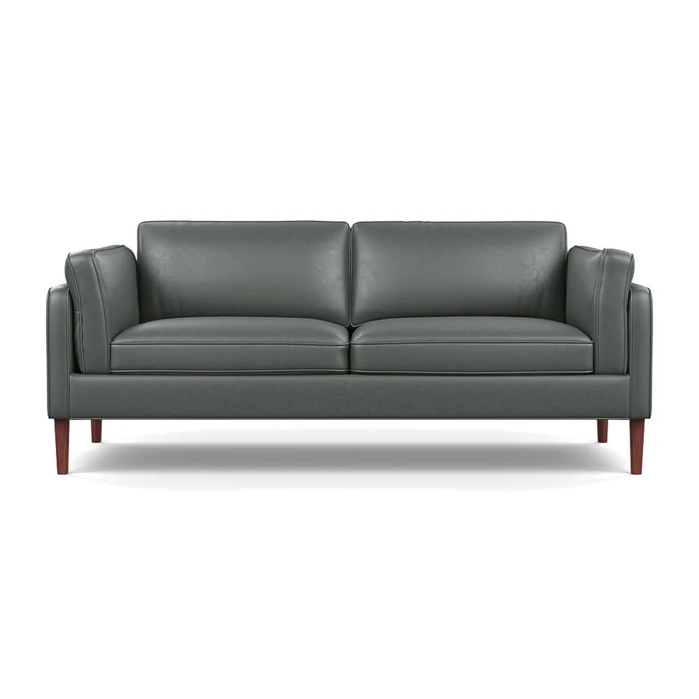 Heal's Sonno 3 Seater Daino Leather Steel Walnut Feet 1